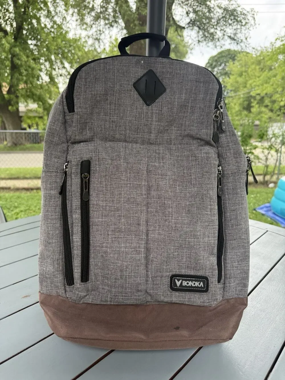 Bondka 19” Jumpstreet Backpack City Work School Travel Bag Heather Gray Unisex